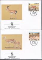 WWF: Gazelle set on 4 FDC WWF: Gazella sor 4 db FDC-n