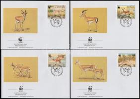 1993 WWF: Gazelle sor Mi 511-514 4 db FDC-n