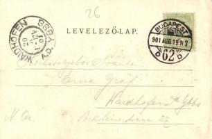 Budapest XII. Zugliget, Villamos vasútállomás, villamosok. Divald Károly 347. sz. (ázott sarok / wet...