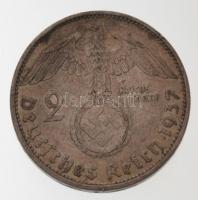 Német Harmadik Birodalom 1937A 2M Ag "Hindenburg" T:2
German Third Reich 1937A 2 Mark Ag ...