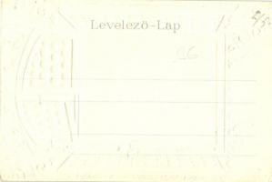 Budapest V. Gróf Széchenyi István szobor. H. Kampmann, Art Nouveau Emb. litho ablak-keret (EK)