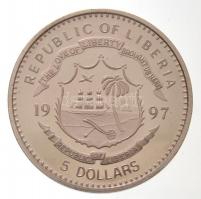Libéria 1997. 5$ Cu-Ni "Rinocérosz" T:1-(P)
Liberia 1997. 5 Dollars Cu-Ni "Rhinocero...