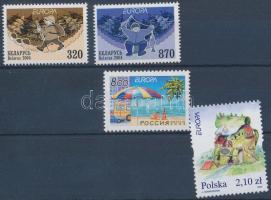 Europa CEPT 1 set + 2 stamps, Europa CEPT 1 sor + 2 klf önálló érték