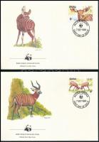 WWF set 4 FDC WWF sor 4 db FDC-n