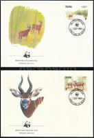 WWF set on 4 FDCs WWF sor 4 db FDC-n