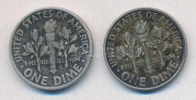 Amerikai Egyesült Államok 1946. 1D Ag "Roosevelt" + 1947. 1D Ag "Roosevelt" T:2-...