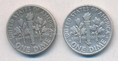 Amerikai Egyesült Államok 1951. 1D Ag "Roosevelt" + 1952. 1D Ag "Roosevelt" T:2-...