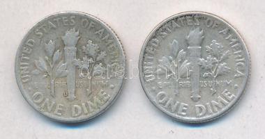 Amerikai Egyesült Államok 1953. 1D Ag "Roosevelt" + 1954. 1D Ag "Roosevelt" T:2-...