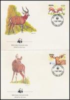 WWF set on 4 FDC WWF sor 4 db FDC-n