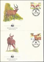 WWF set on 4 FDC WWF sor 4 db FDC-n