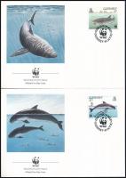 WWF Sea animals set + FDC WWF: Tengeri állatok sor + FDC-n