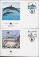 WWF Sea animals set + FDC WWF: Tengeri állatok sor + FDC-n