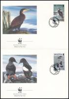 WWF: Tengeri madarak négyescsík + FDC-n WWF Seabirds stripe of 4 + FDC