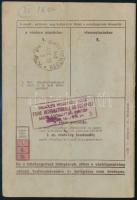 1942 A Budapesti Nemzetközi Vásár "Háborús Vásár" igazolványa