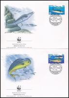 WWF: Hal sor + 4 db FDC-n WWF: Fish set + 4 pcs on FDC