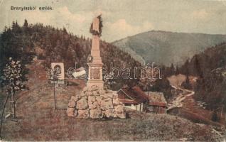Branyiszkó, Pod Braniskom; 1848-49-es branyiszkói hősök emlékműve. Cattarino S. utóda Földes Samu kiadása / Heroes monument (gyűrődések / creases)