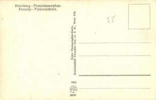 Pozsony, Pressburg, Bratislava; Franziskanerplatz / Ferenciek tere, Holub János üzlete / square, sho...