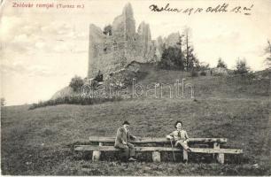 Znióváralja, Klastor pod Znievom; várrom. Sochán P. kiadása / castle ruins (EK)