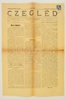 1917 Cegléd, A Czegléd társadalmi és vegyes tartalmú hetilap 30. évfolyamának 45. száma