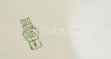 Zsolnay porcelán tányér, Bp. Orvosegyetem felirattal, jelzett, kopott, d: 18 cm