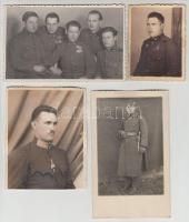 cca 1930-1940 10 db katona- és rendőrportré, egy részük hátulján feliratozva, különböző méretben