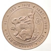 Szomáliföld 1999. 5$ Acél A nyúl éve T:2 Somaliland 1999. 5 Dollars Stainless Steel Year of the Rabbit C:XF Krause X#3