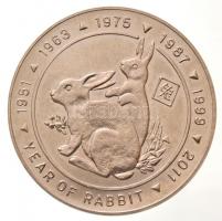 Szomáliföld 1999. 5$ Acél &quot;A nyúl éve&quot; T:2 Somaliland 1999. 5 Dollars Stainless Steel &quot;Year of the Rabbit&quot; C:XF Krause X#3