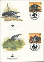 WWF set closing value 4 FDC WWF sor záróértékei 4 db FDC-n