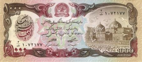 Afganisztán 1979. 10A, 20A, 50A, 100A, 500A, 500A, 1000A teljes sor! T:I