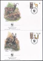 WWF: Vadkecske sor + 4 db FDC-n WWF Wild Goat set + 4 FDC