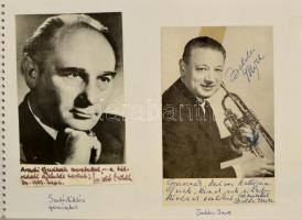 Album táncdalénekesek, színészek beragasztott fotóival, újságkivágásokkal, közte sok dedikált (pl. A...