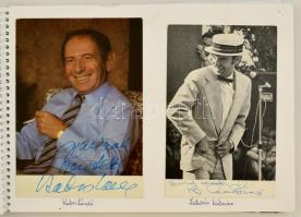 Album táncdalénekesek, színészek beragasztott fotóival, újságkivágásokkal, közte sok dedikált (pl. A...