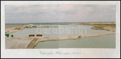 1988-1992 Kavicsbányagépekről készült 6 db fotó, 8,5x12 és 18x24 cm közti méretben