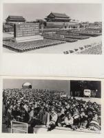 cca 1960 6 db a kommunista Kínában készült fotó és Mao-Ce-Tungot ábrázoló képről készült fotóreprodukció, 15x20 cm