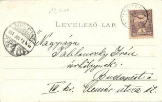 Szepesváralja, Spisské Podhradie; Fő tér, háttérben a vár. Kézmarssky M. és Handlovics Imre kiadása ...