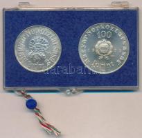 1973. 50Ft Ag + 100Ft Ag "Petőfi" pár eredeti, plombált, sérült MNB plasztiktokban T:BU
A...