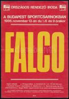 1986 Falco koncert a Budapest Sportcsarnokban, kisplakát, Országos Rendező Iroda, 25x17,5 cm
