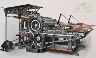 cca 1900 Schroeder, Spiesse & Co. Rotary nyomdagépek katalógusa, színes illusztrációkkal, 24,5x3...