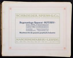 cca 1900 Schroeder, Spiesse & Co. Rotary nyomdagépek katalógusa, színes illusztrációkkal, 24,5x3...