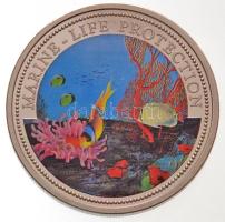 Palau 1994. 1$ Cu-Ni "Tengeri élet védelme - Hajó és sellő" multicolor T:PP Palau 1994. 1 Dollar Cu-Ni "Marine Life Protection - Ship and mermaid" multicolor C:PP Krause KM#5