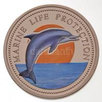 Palau 1998. 1$ Cu-Ni "Tengeri élet védelme - Sellők és delfin" multicolor T:PP Palau 1998. 1 Dollar Cu-Ni "Marine Life Protection - Mermaids and dolphin" multicolor C:PP Krause KM#25