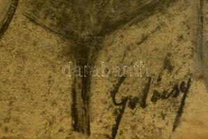 Gulácsy jelzéssel: Terefere. Szén, papír, üvegezett keretben, 29×22 cm