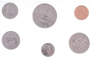 Kanada 1983. 1c-1$ (6xklf) forgalmi sor fóliatokban T:1- Canada 1983. 1 Cent - 1 Dollar (6xdiff) foil packaging C:AU