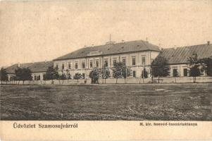 Szamosújvár, Gherla; M. kir. honvéd huszár-laktanya. Todorán Endre kiadása / K.u.K. military hussar barracks