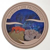 Palau 2003. 1$ Cu-Ni "Tengeri élet védelme - Napozó sellő, rák" multicolor T:1 Palau 2003. 1 Dollar Cu-Ni "Marine Life Protection - Mermaid under the sun, orange crab" multicolor C:UNC Krause KM#66
