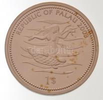 Palau 2003. 1$ Cu-Ni "Tengeri élet védelme - Teknősön lovagló sellő, csillámló halak" mult...