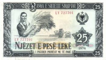 Albánia 1976. 1L, 3L, 5L, 10L, 25L, 50L 100L teljes sor T:I + 1964. 10L T:II