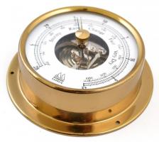 Michaelsen Hamburg fém barométer, d: 9 cm