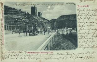 Brassó, Kronstadt, Brasov; Schwarzer und weisser Turm. Jos. Dtrotleff / Fehér és Fekete torony / towers (EK)