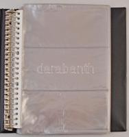 Fekete bankjegy tároló album, 72 férőhelyes, használt állapotban